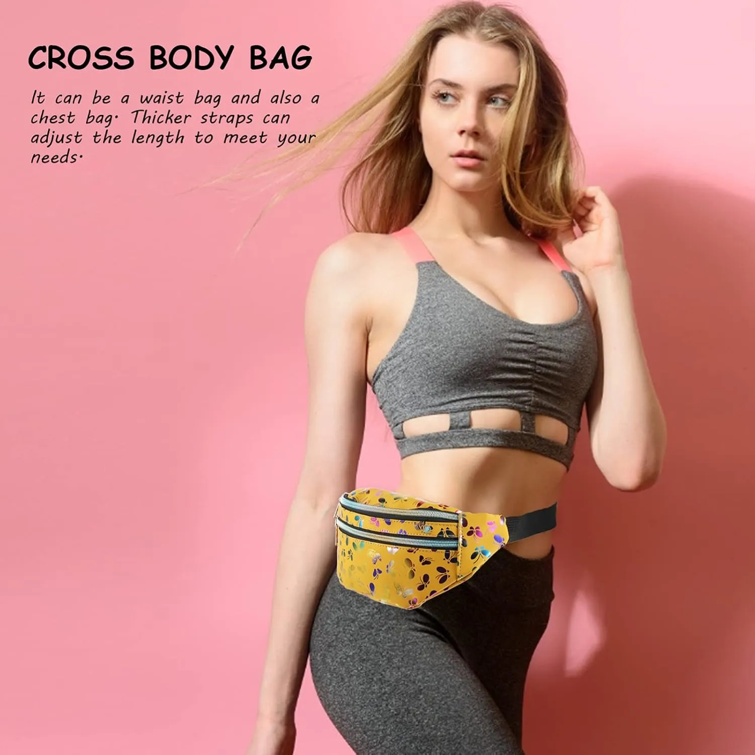 VALICLUD 1Pc fanny pack Lovely Waist Bag Holographic Bag sports cellphone bag Women Casual Bag Single- shoulder Chest Bag gym belt womens belt belts for women vintage handbag Miss cloth