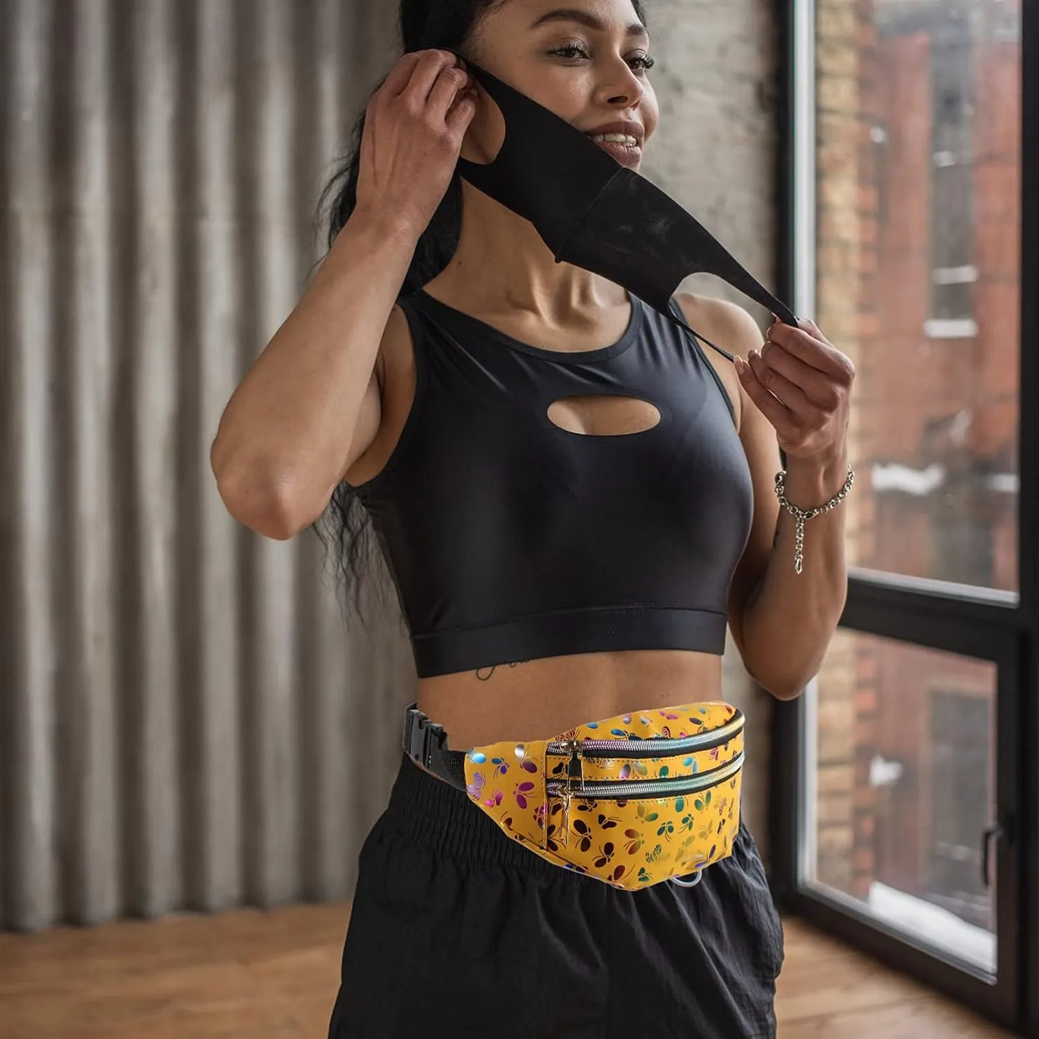 VALICLUD 1Pc fanny pack Lovely Waist Bag Holographic Bag sports cellphone bag Women Casual Bag Single- shoulder Chest Bag gym belt womens belt belts for women vintage handbag Miss cloth