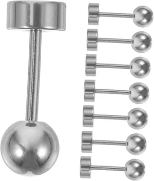 VALICLUD 8pcs silver jewelry funky earrings for women statement earrings for women geometry Fashion Stainless