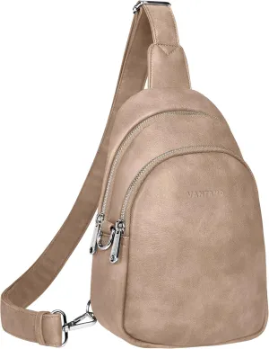 Vantamo Crossbody Sling Bags for Women, RFID & Anti-Pickpocket Clip Cross Body Bag, Adjustable Strap Travel Pack
