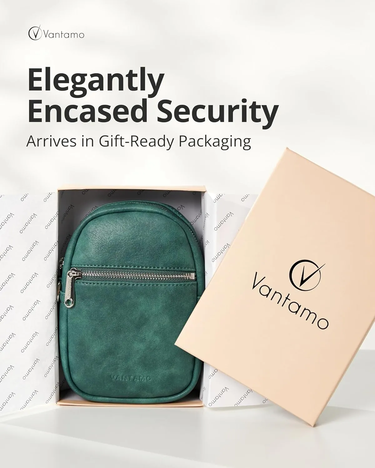 Vantamo Small Crossbody Bags for Women, Sling Bag with RFID & Anti-Pickpocket Clip, Adjustable Strap Cross Body Packs