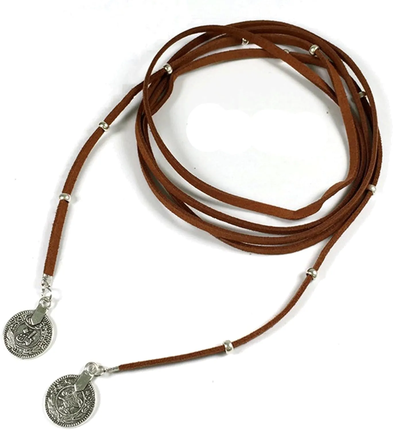 Velvet Choker Necklace, Boho Wrap Necklaces, Western Long Necklaces, Long Chain Tassels Layered Necklace, Brown Choker Necklaces, Boho Choker Necklaces for Women