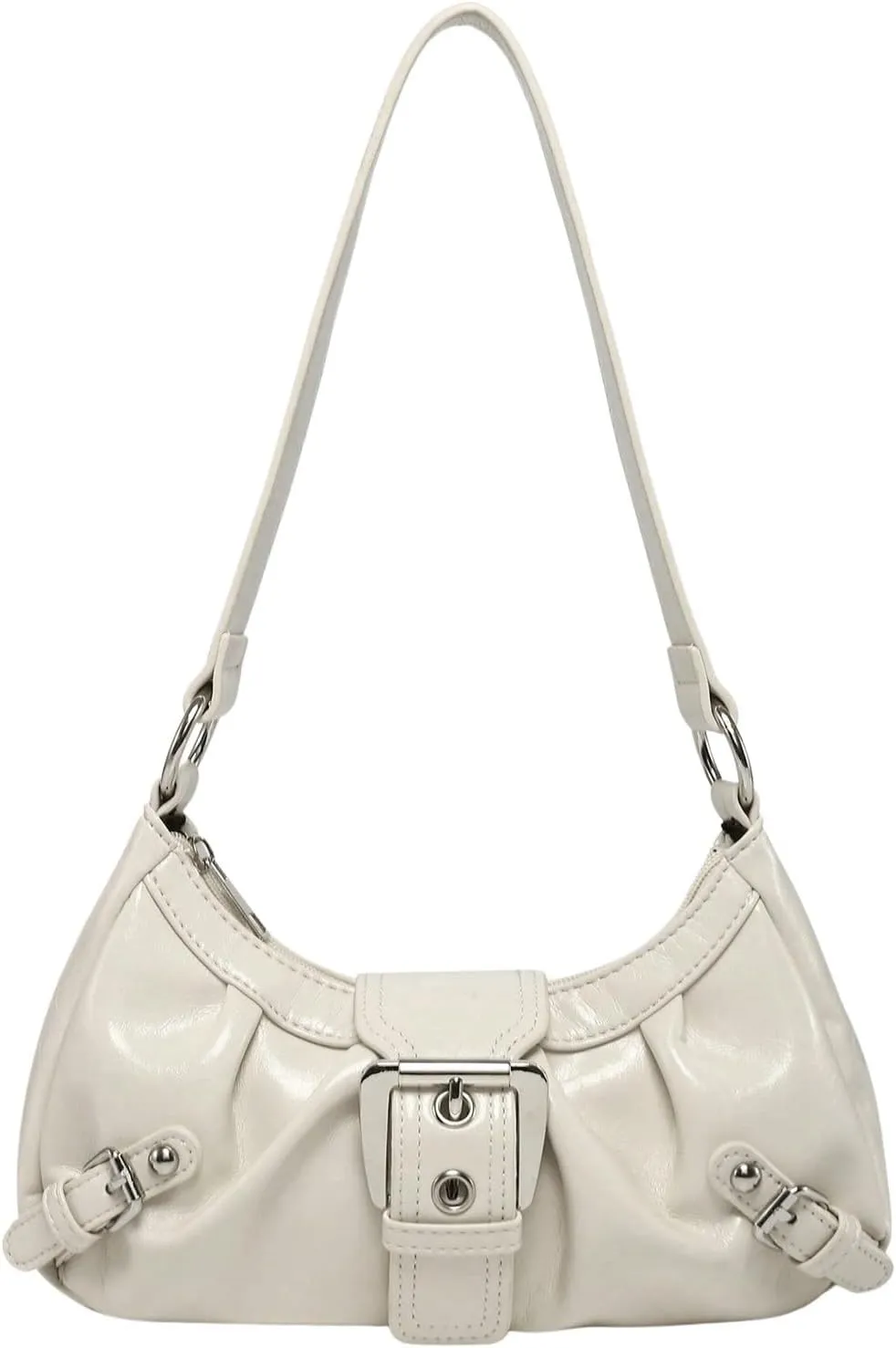 Verdusa Women's Y2k Purse Top Handle Shoulder Bag Buckle Punk Hobo Clutch Purses Bags