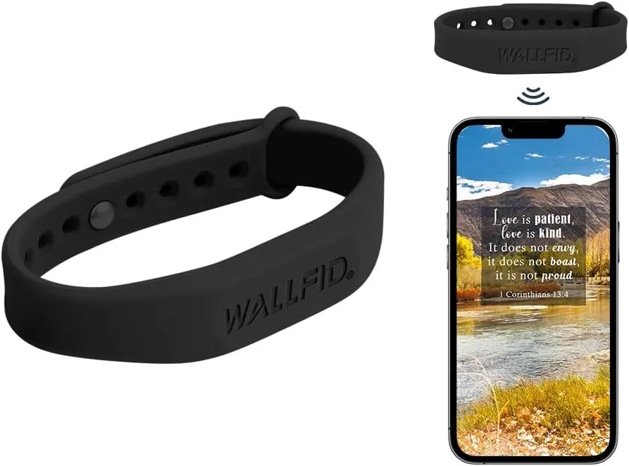 WALLFID Adjustable Size Daily Bible Verse Bracelet, Silicone Smart Inspirational Wristbands for Women Men Teens, Daily Devotional