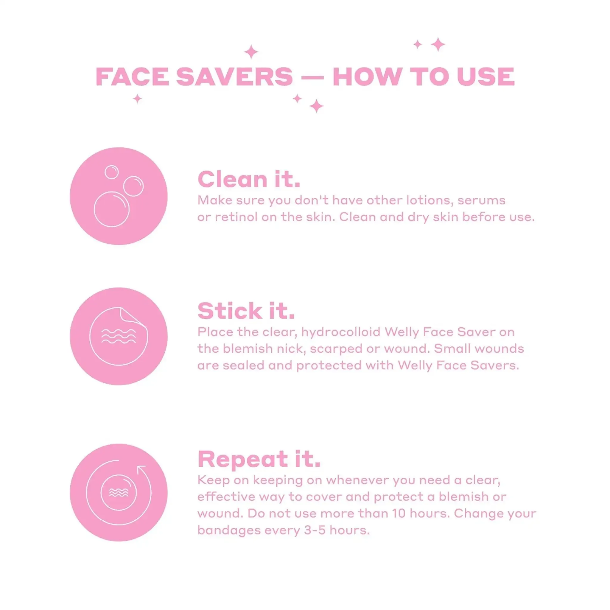 Welly face savers Clear Spot Bandages, Hydrocolloid Bandages for Blemishes, 36 Count