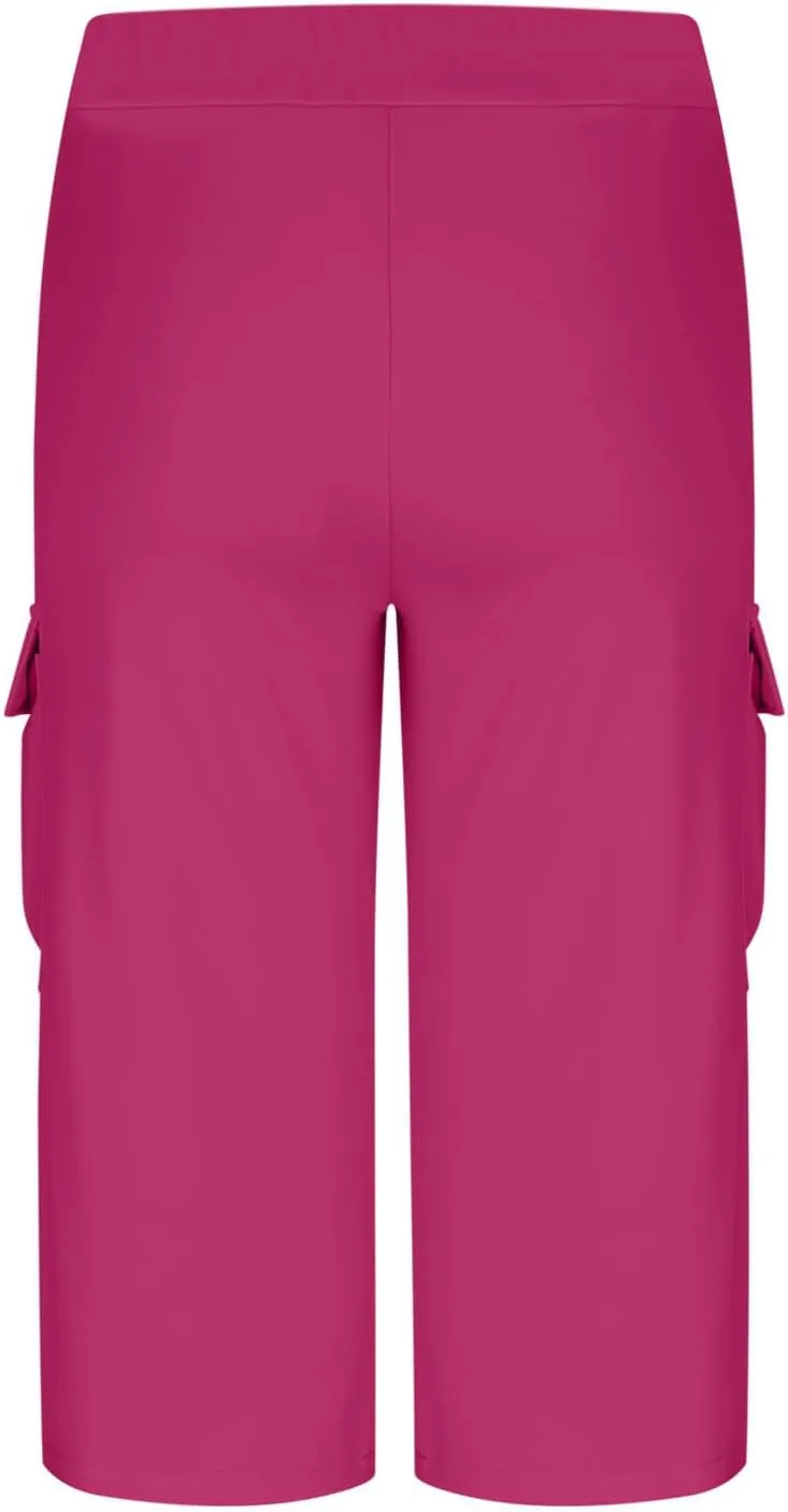 Wide Leg Capris for Women Lightweight Breathable Pants Casual 2025 Loose Comfy Trendy Elastic Waist Cropped Trouser