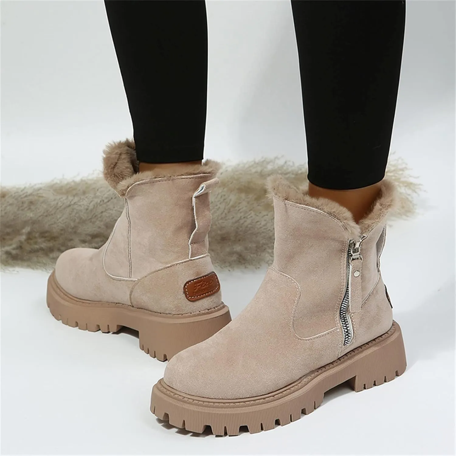 Winter Ankle Boots for Women Waterproof Snow Size 11 Lightweight Women Snow Boots Calf High Winter Boots Waterproof Insulated Zapatos Para Nieve De Mujer Botas De Invierno Para Mujeres
