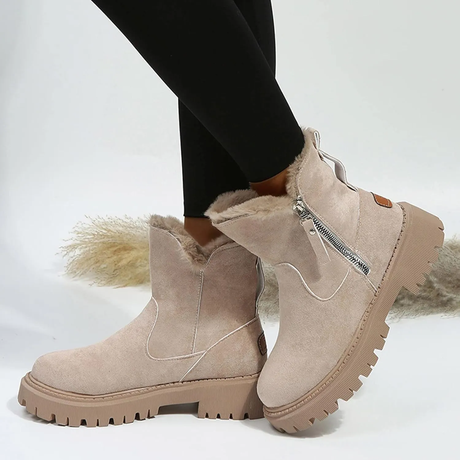 Winter Ankle Boots for Women Waterproof Snow Size 11 Lightweight Women Snow Boots Calf High Winter Boots Waterproof Insulated Zapatos Para Nieve De Mujer Botas De Invierno Para Mujeres