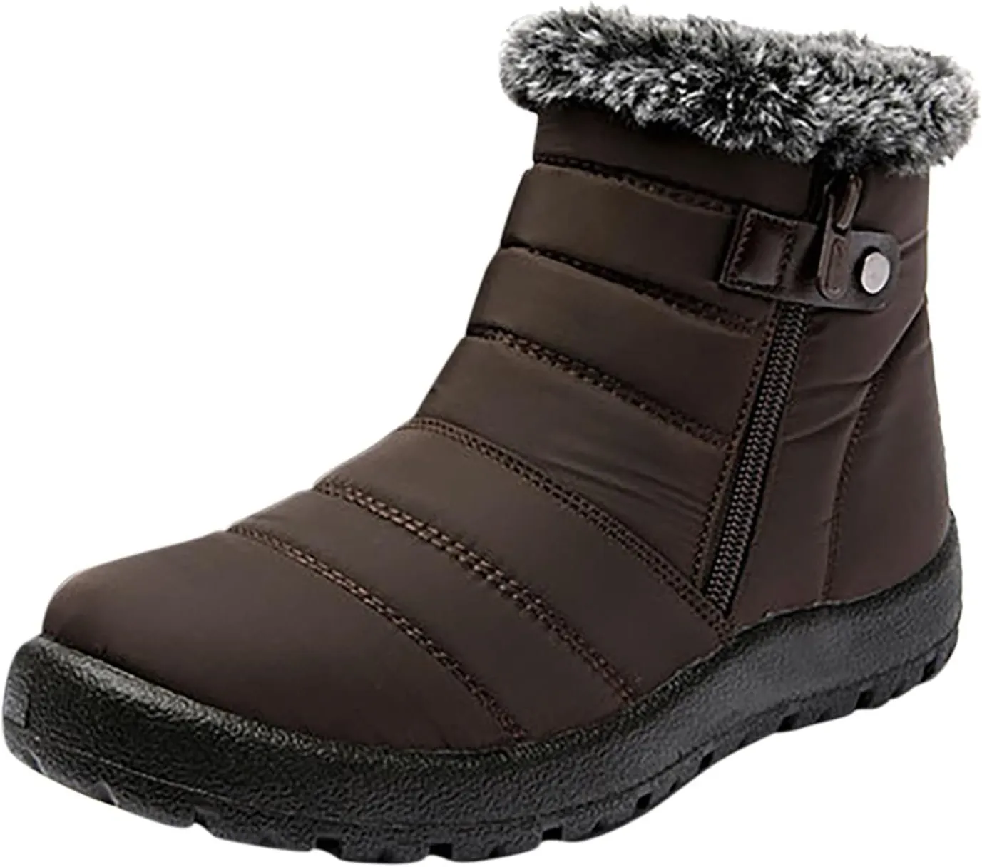 Winter Boots for Women Waterproof Snow Insulated Lightweight Women Snow Boots Calf High Winter Ankle Booties for Women Women Rubber Boots for Outdoor Ankle 6 .5 Tall Winter Boots for Women with Heel