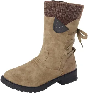 Winter Combat Boots for Women Waterproof Snow Non Slip Women's Short Snow Boots Cute Winter Boots for Women Waterproof Boots for Snowshoes Women Women Wide Calf Winter Boot