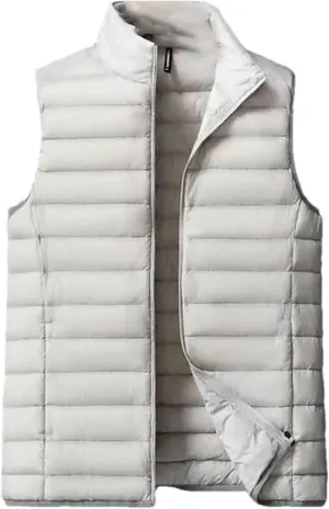 Winter Men's Vest 80% White Duck Down Lightweight Padded Vests Sleeveless Jackets Warm Coat Plus Size