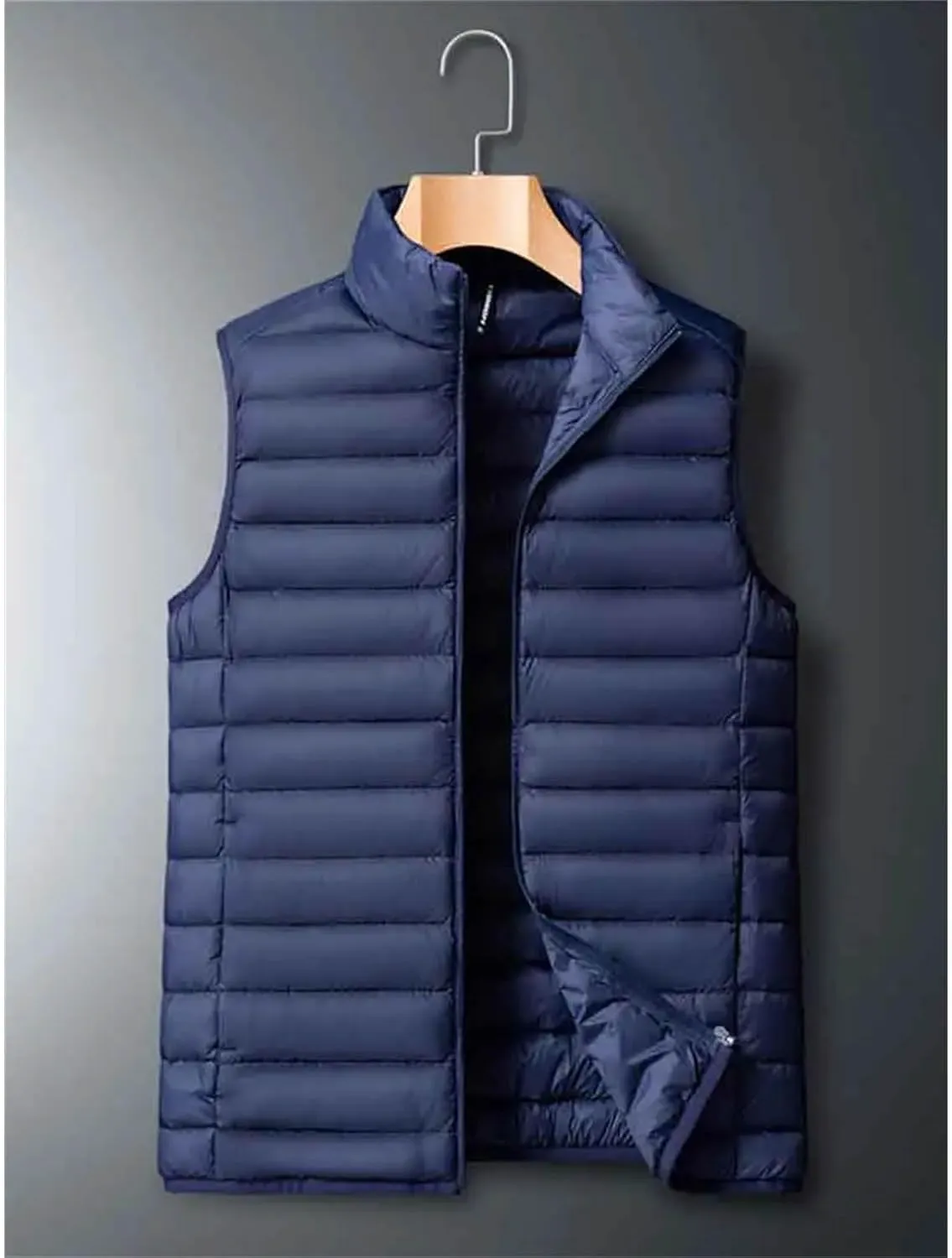 Winter Men's Vest 80% White Duck Down Lightweight Padded Vests Sleeveless Jackets Warm Coat Plus Size