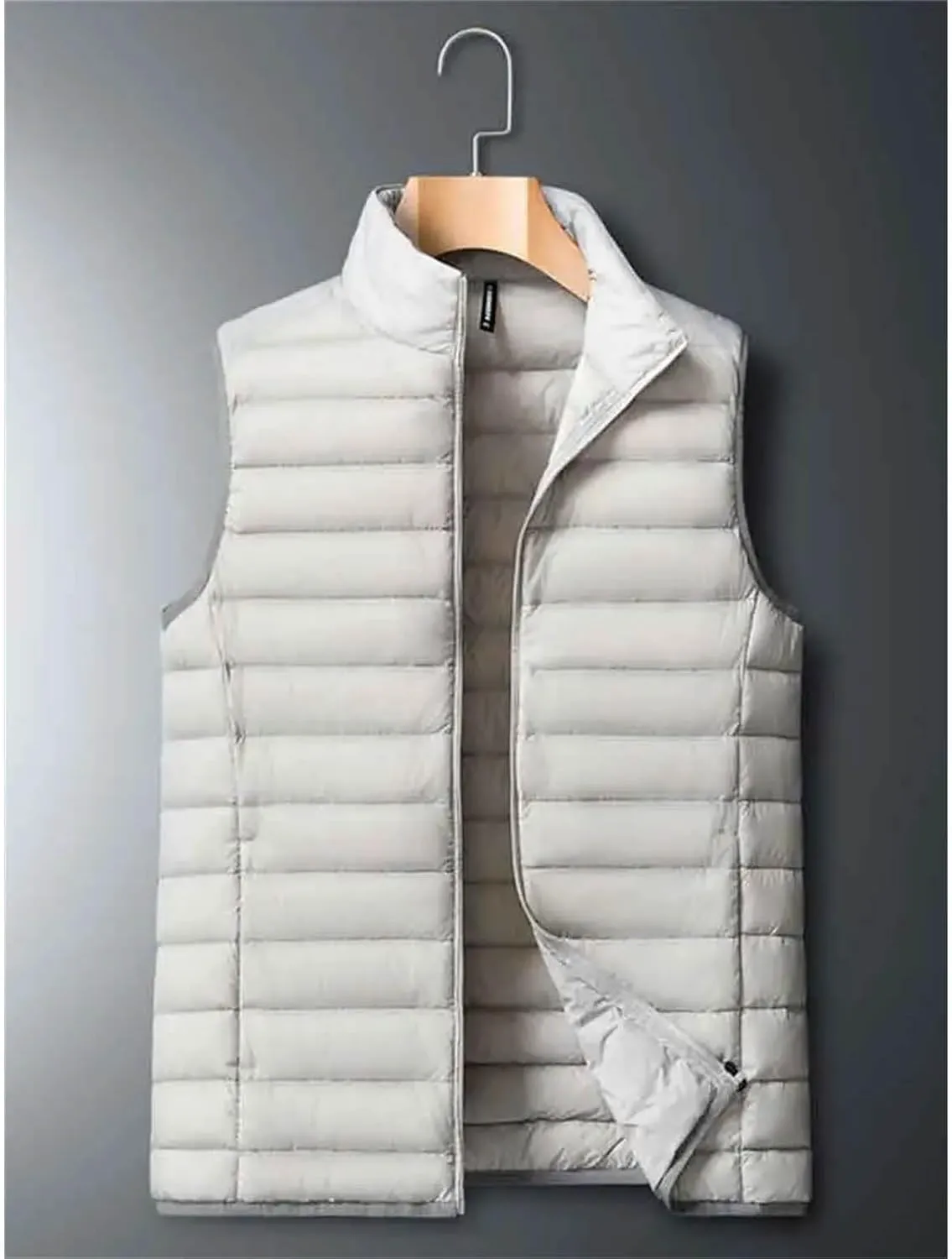 Winter Men's Vest 80% White Duck Down Lightweight Padded Vests Sleeveless Jackets Warm Coat Plus Size