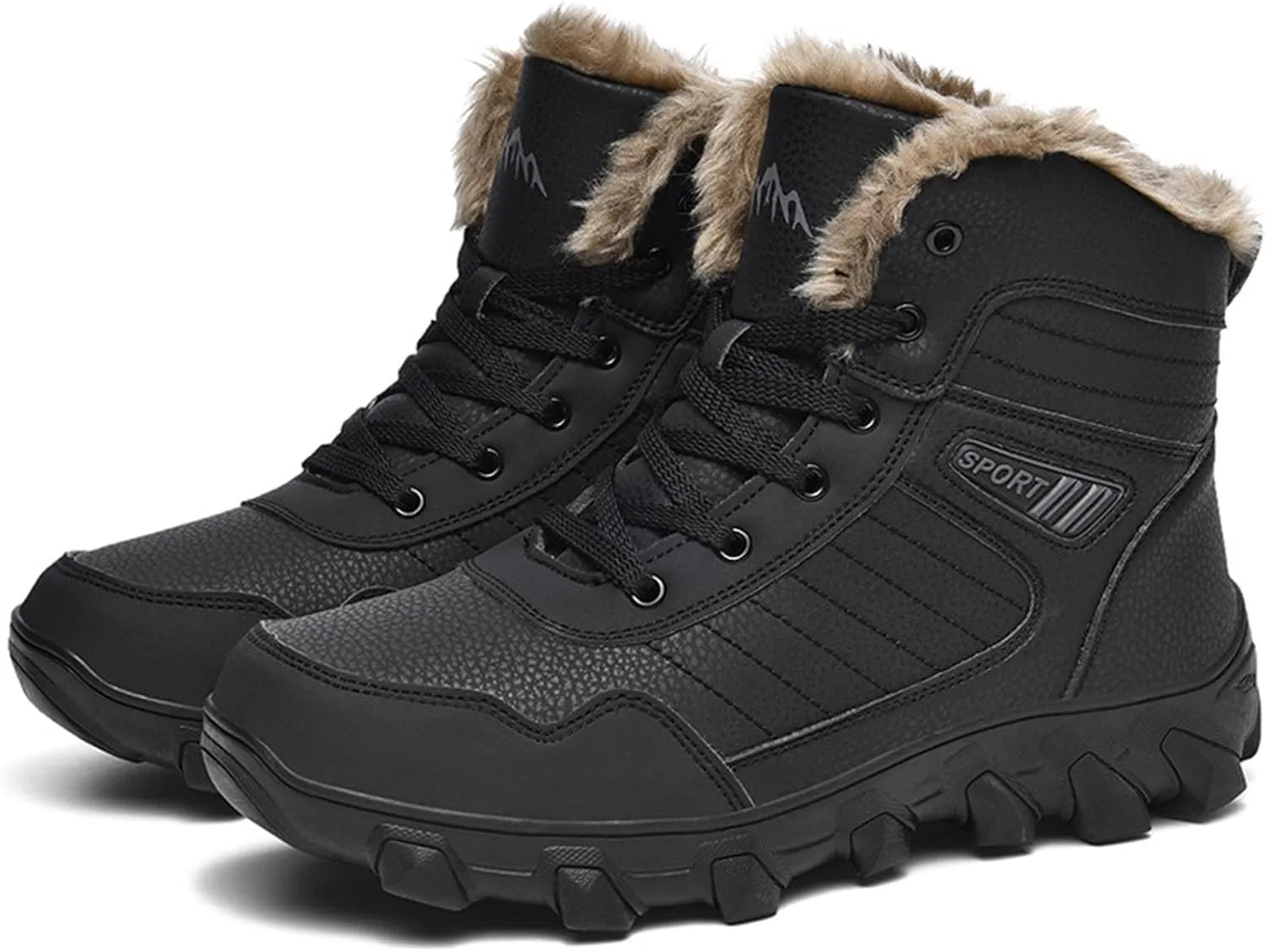 Winter White Boots for Women Size 12 Warm Boots for Men Waterproof Ankle Winter Boots for Women Black Fluffy Boots Womens Winter Boots White of Today