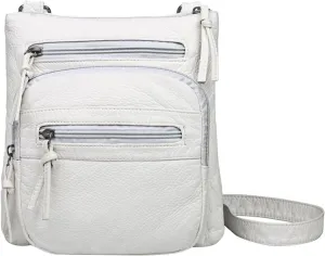 Women Bags Fashion Shoulder Bags Washable Leather Shoulder Bag Casual Shopping Square Bag over The (White, One Size)