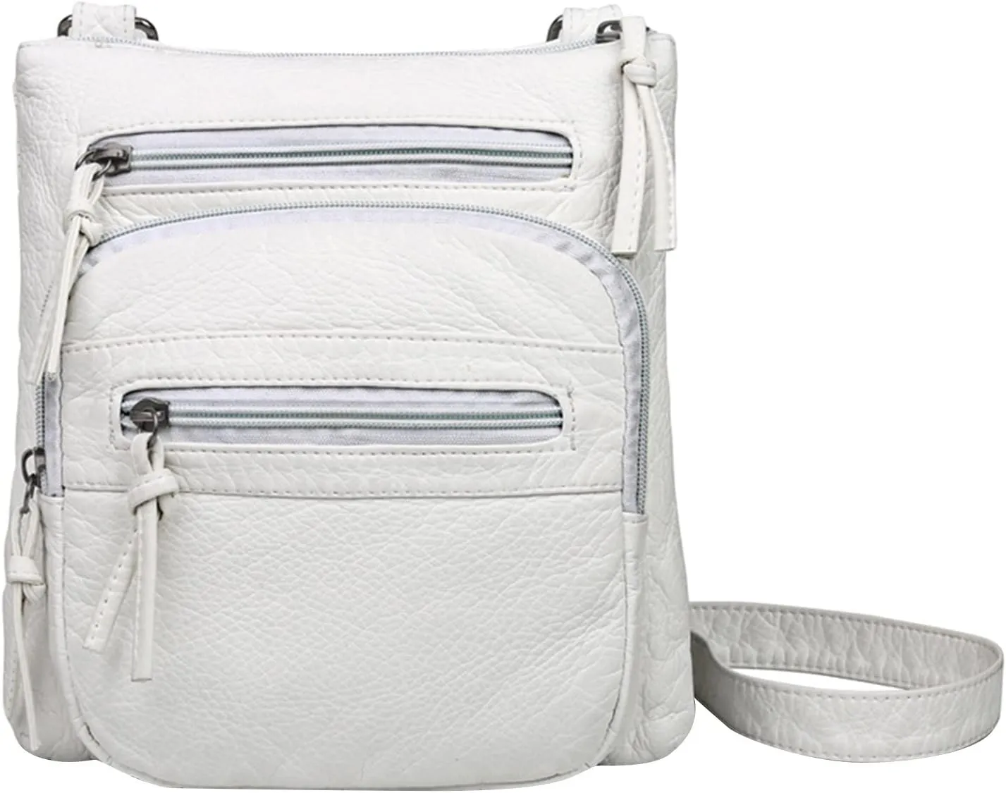 Women Bags Fashion Shoulder Bags Washable Leather Shoulder Bag Casual Shopping Square Bag over The (White, One Size)