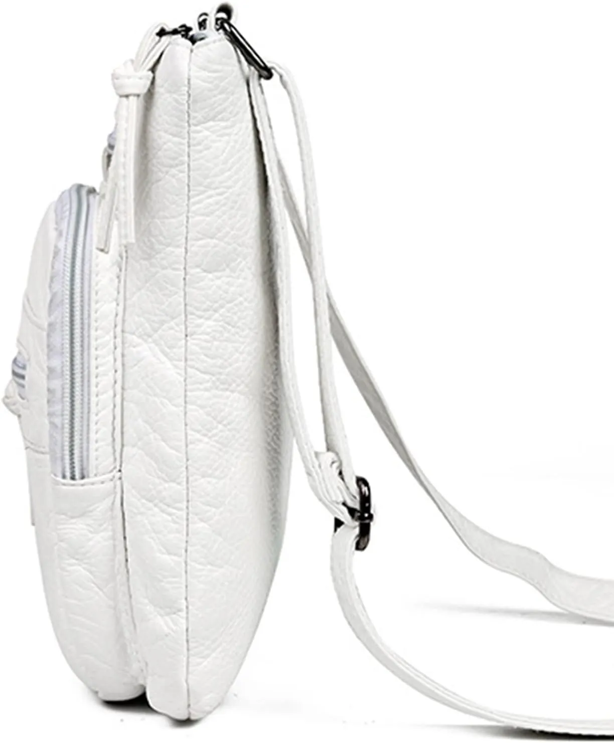 Women Bags Fashion Shoulder Bags Washable Leather Shoulder Bag Casual Shopping Square Bag over The (White, One Size)