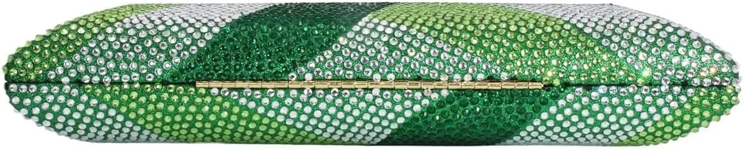 Women Elegant Rhinestone Clutch Strap Crossbody Bag Bridal Wedding Crystal Purse Evening Handbag for Cocktail Party