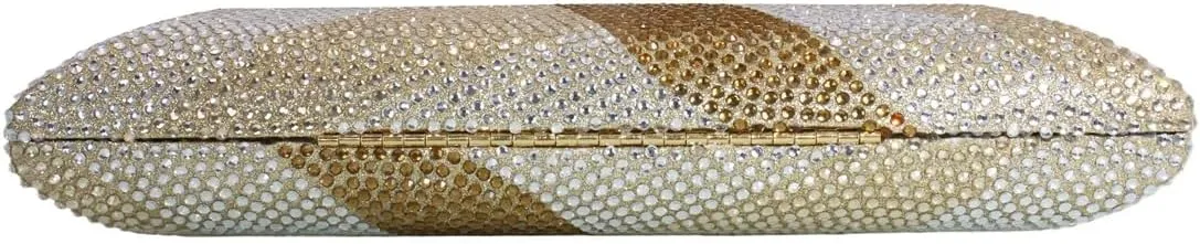 Women Elegant Rhinestone Clutch Strap Crossbody Bag Bridal Wedding Crystal Purse Evening Handbag for Cocktail Party