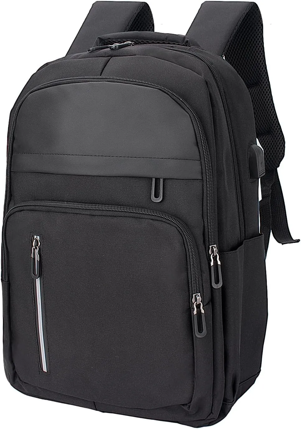 Women Men Laptop Backpack Business Travel Lightweight Waterproof Anti Theft College Computer Bag with USB Charging Port Work Daily Bag,Black