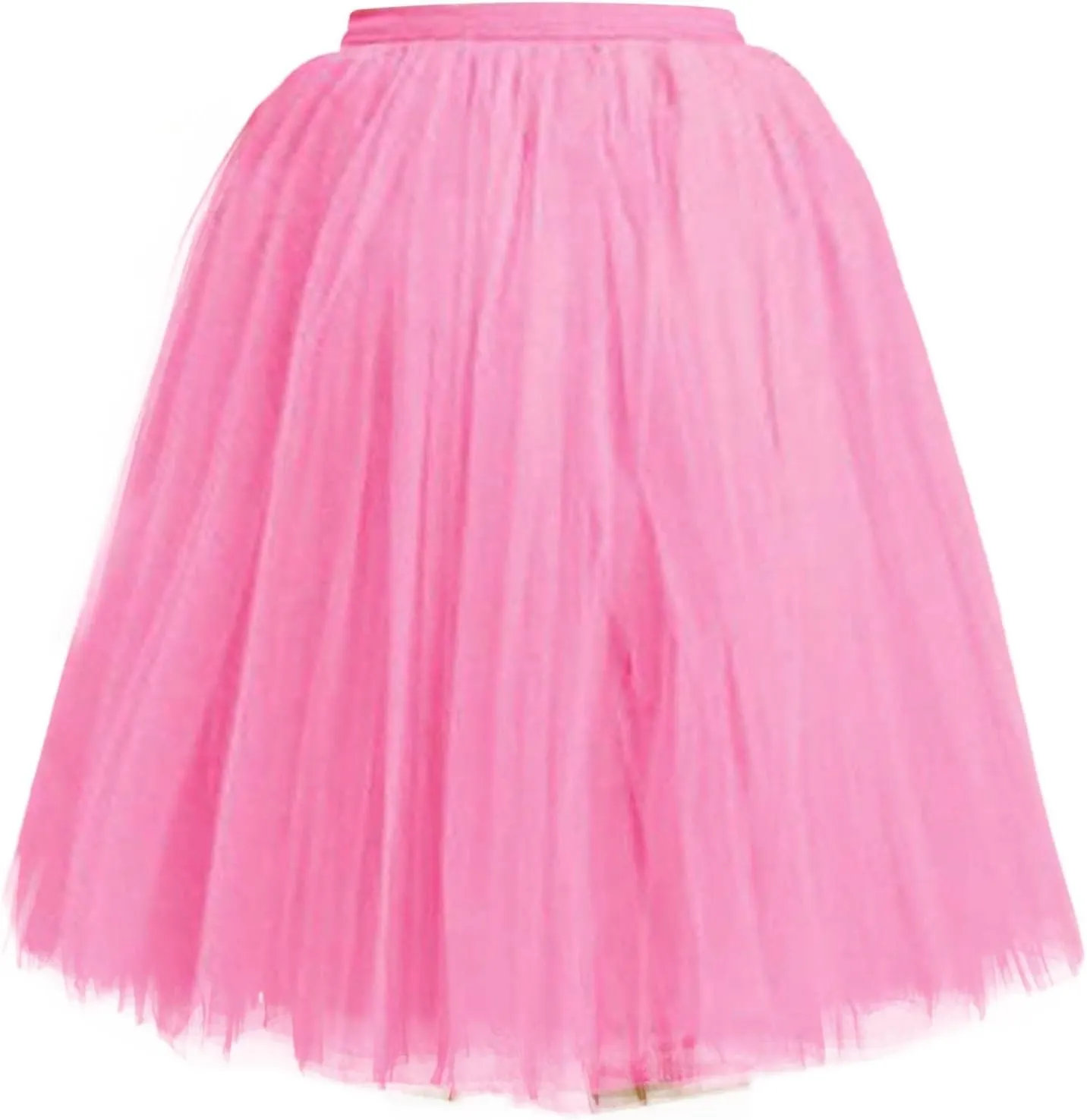 Women Midi Skirts Fashion High Knee Skirt Pleated Length Skirt Dancing Womens Adult Skirt A Line Tulle Skirts