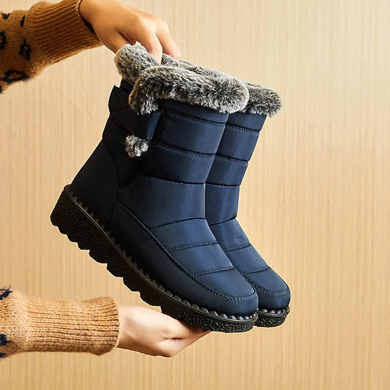 Women Snow Boots Winter Shoes 7w Womens Winter Boots Size 12 Wide Calf Womens Snow Boots Wide Leg Winter Boots Women Size 11w Womens Warm Winter Boots Wide