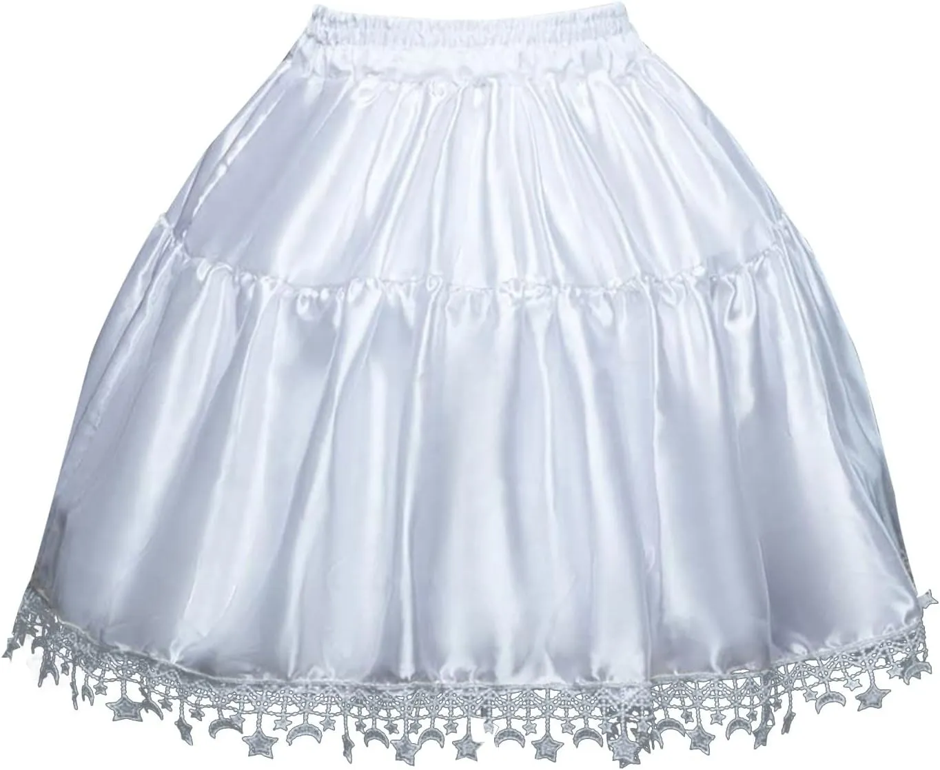 Women's A-Line High Waisted Midi Skirt Women's White Skirts Elegant Layered Short Tulle Skirt A-line Pleated