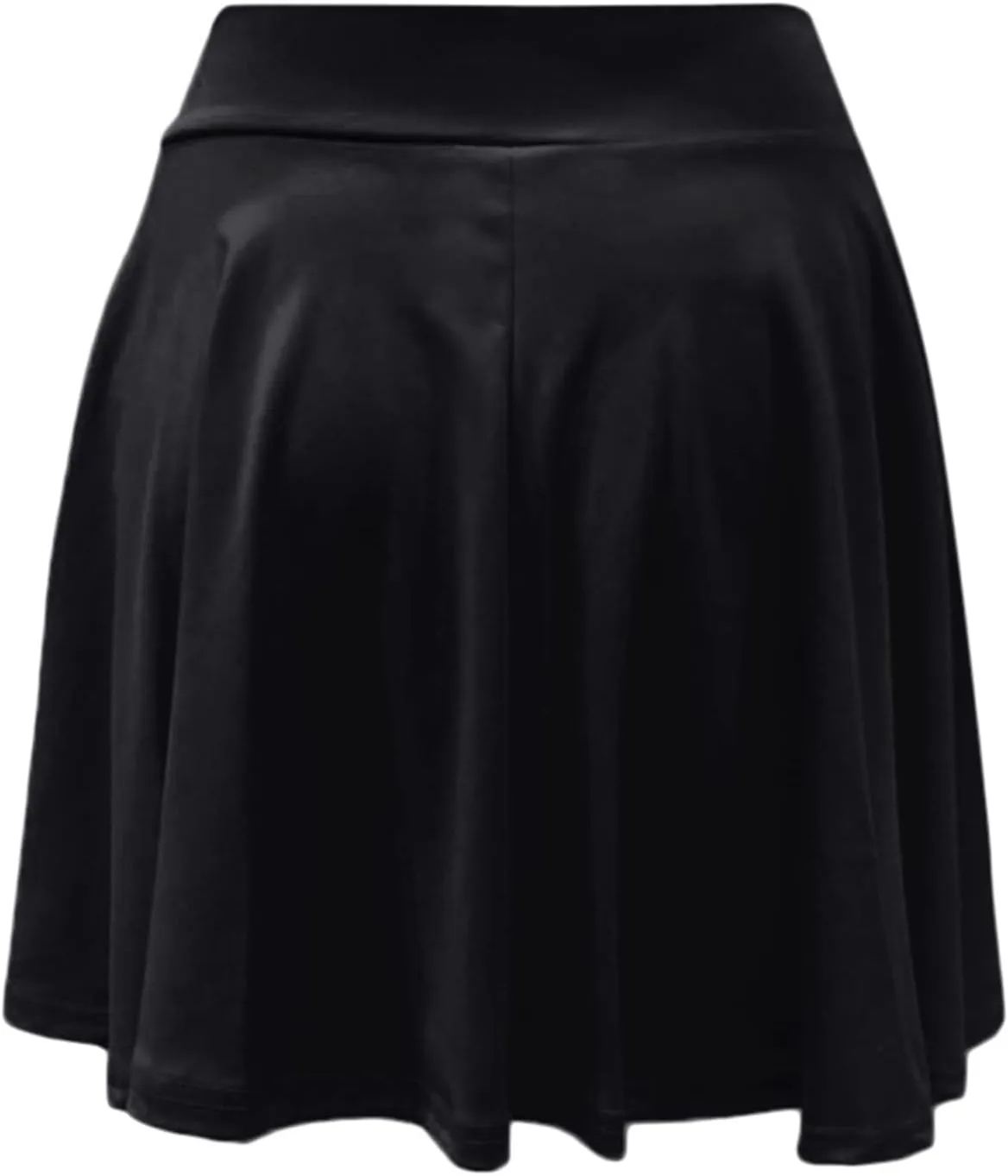 Women's Basic Mini Skirt Elastic High Waisted Casual Stretchy Pleated Skirts with Shorts A-Line Swing Short Dress