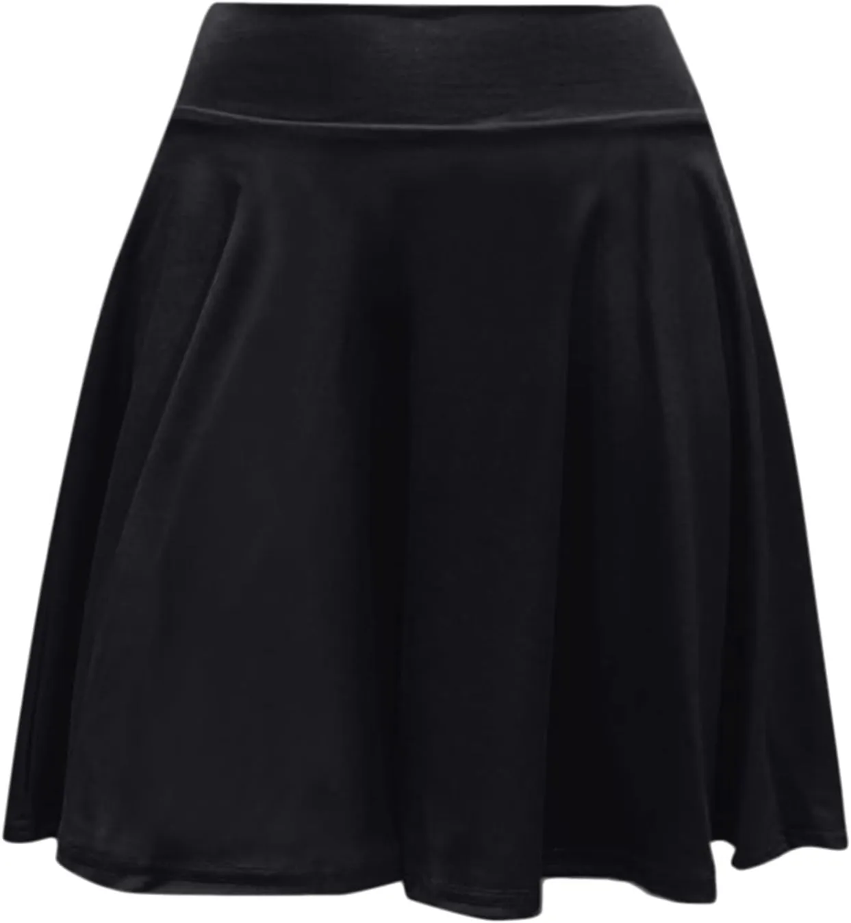 Women's Basic Mini Skirt Elastic High Waisted Casual Stretchy Pleated Skirts with Shorts A-Line Swing Short Dress