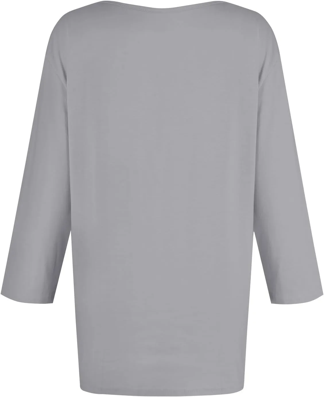 Women's Casual 3/4 Sleeve Loose Tunic Tops Lightweight Summer Blouses