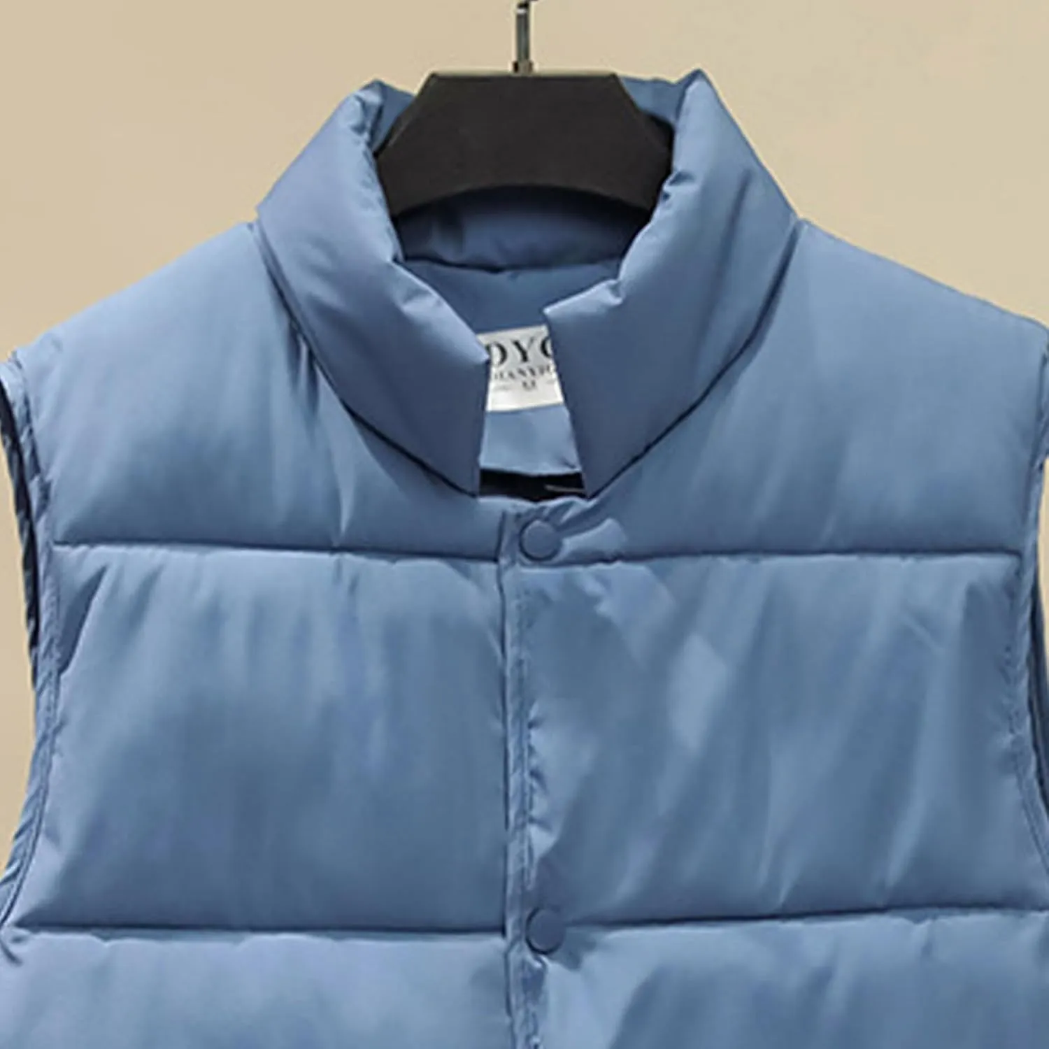 Women's Cropped Puffer Vests Sleeveless Stand Collar Winter Coats Lightweight Quilted Jacket Warm Short Down Coats Vest
