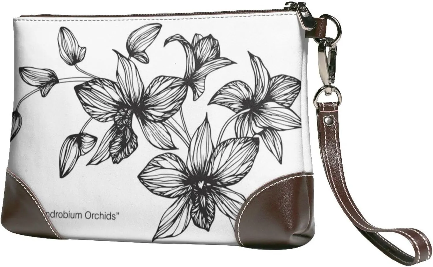 Women's European Vintage Print Cowhide Leather Clutch Bag Large Capacity Durable Wristlet Clutch Purse Soft Comfortable Genuine Leather Wallet(A26)