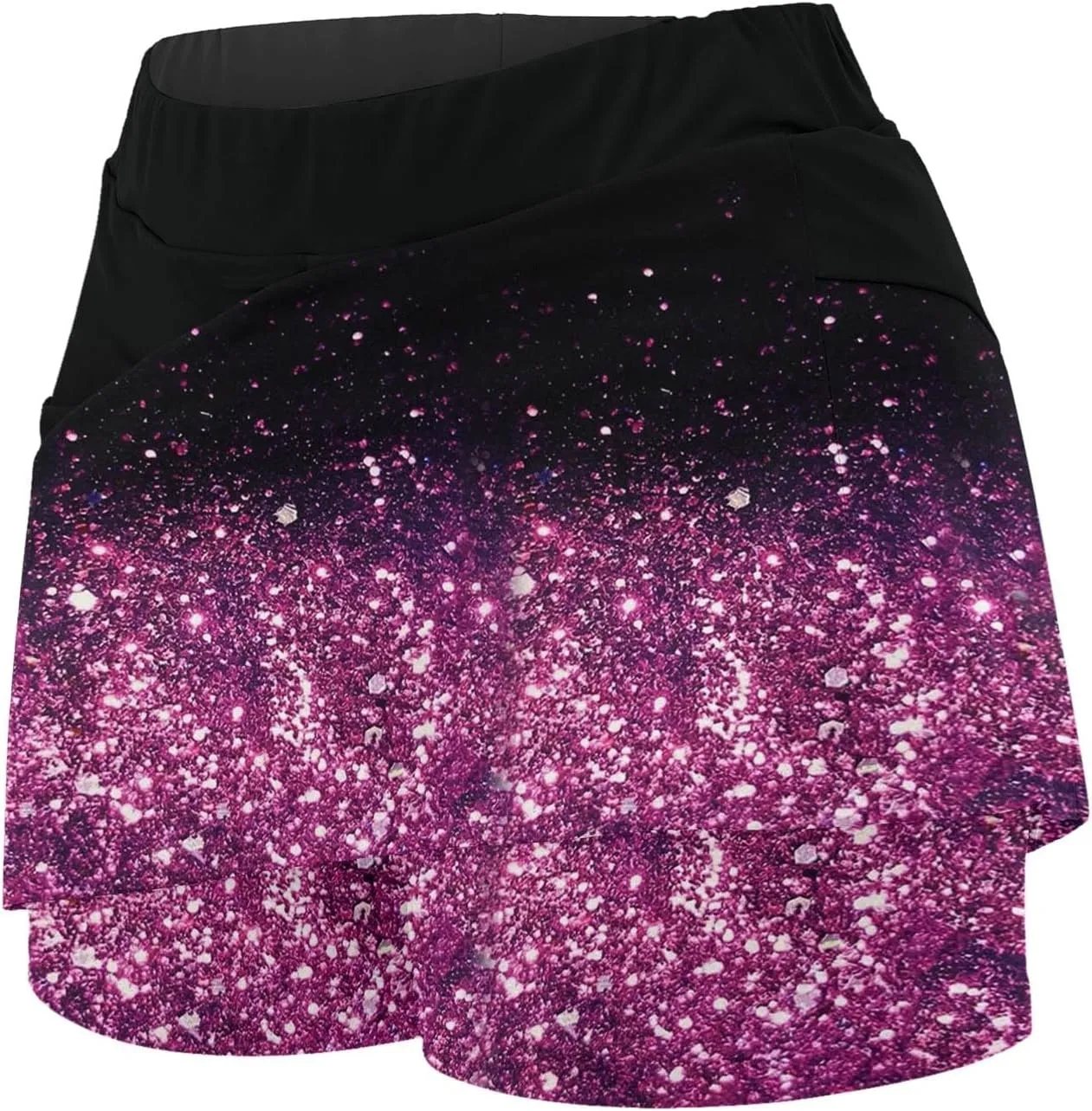 Womens Golf Skirts Skorts with Pockets 2025 New Casual Gradient Print High Waisted Tennis Skorts Gym Athletic Mini Yoga Skirt