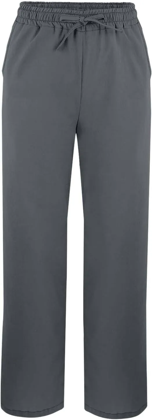 Womens Linen Wide Leg Pants Casual Loose Drawstring Beach Palazzo Harem Pants with Pockets