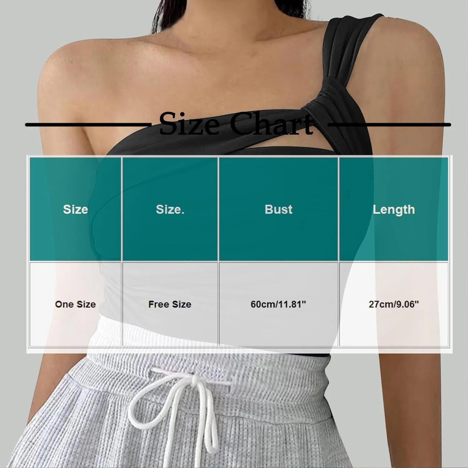 Women's One Shoulder Camisole Tank Tops Summer Sexy Sleeveless Cropped Cami Top for Going Out