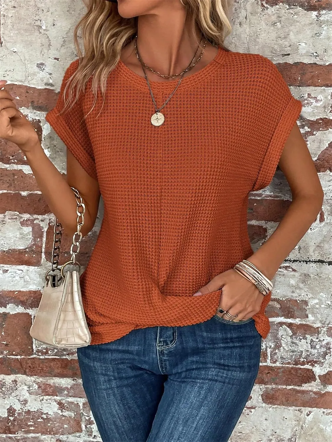 Womens Oversized Short Batwing Sleeve Tops 2025 Sleeveless Sweater Tshirt Trendy Knit Tanks Tee