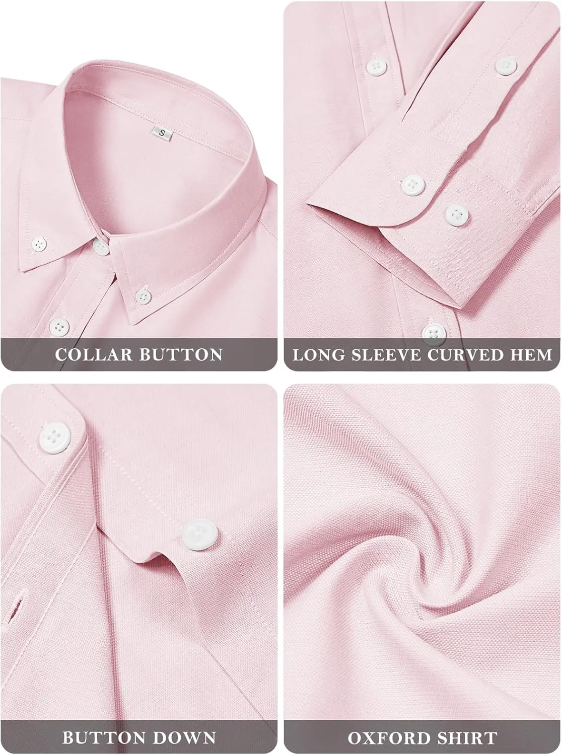 Womens Oxford Shirts Button Down Shirts Cotton Dress Shirts Long Sleeve Collared Work Office Blouses Tunic Tops