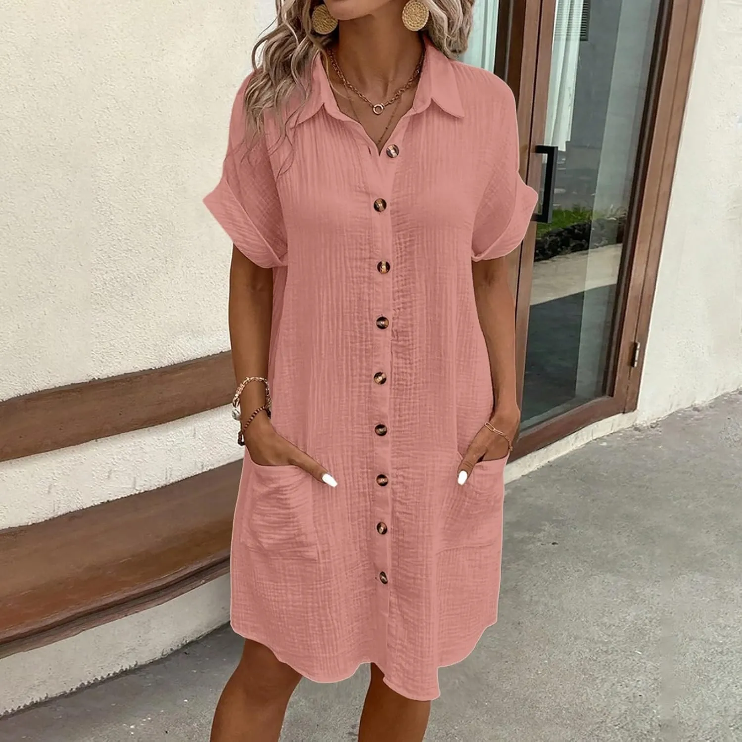 Women's Plus Size Summer Casual Crew Neck Long Sleeve Smocked Maxi Dress Floral Holiday Dresses for Women 2025