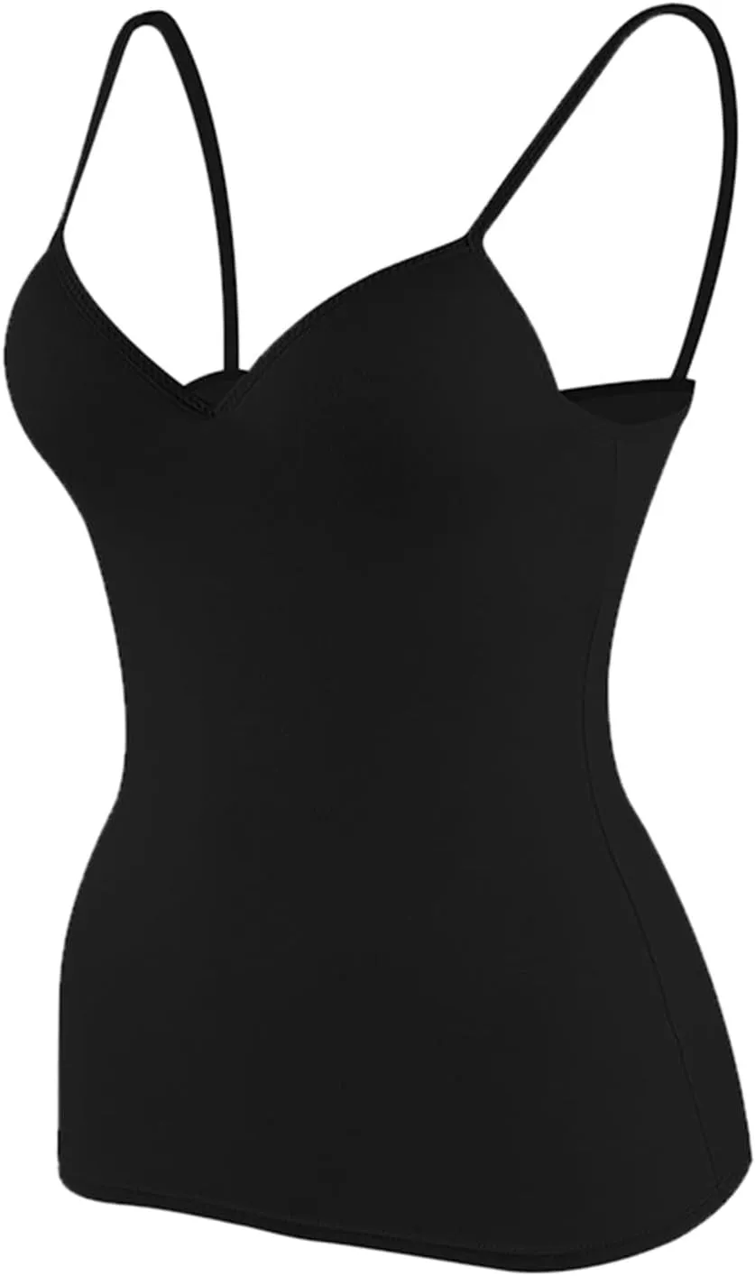 Womens Shelf Bra Tank Tops Racerback High Neck Longline Sports Bras Padded Workout Crop Tank Tops with Built in Pads