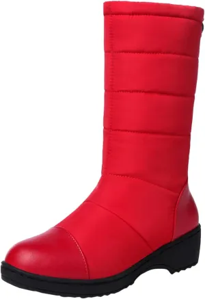 Women's Snow Boots Waterproof Insulated Winter Waterproof Boots for Women Womens Wide Width Snow Boots Mid Calf Winter Boots for Women Waterproof Snow Non Slip Botas Para El FrO De Mujeres