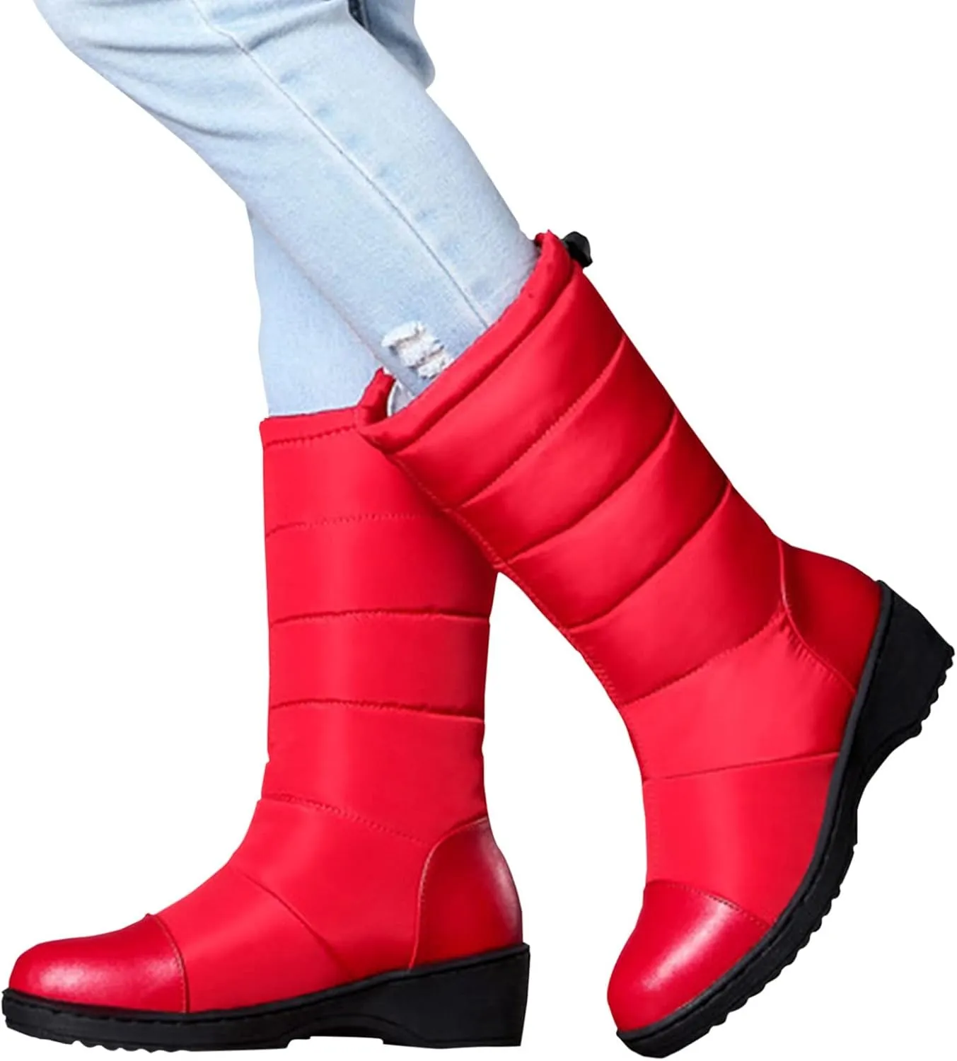 Women's Snow Boots Waterproof Insulated Winter Waterproof Boots for Women Womens Wide Width Snow Boots Mid Calf Winter Boots for Women Waterproof Snow Non Slip Botas Para El FrO De Mujeres