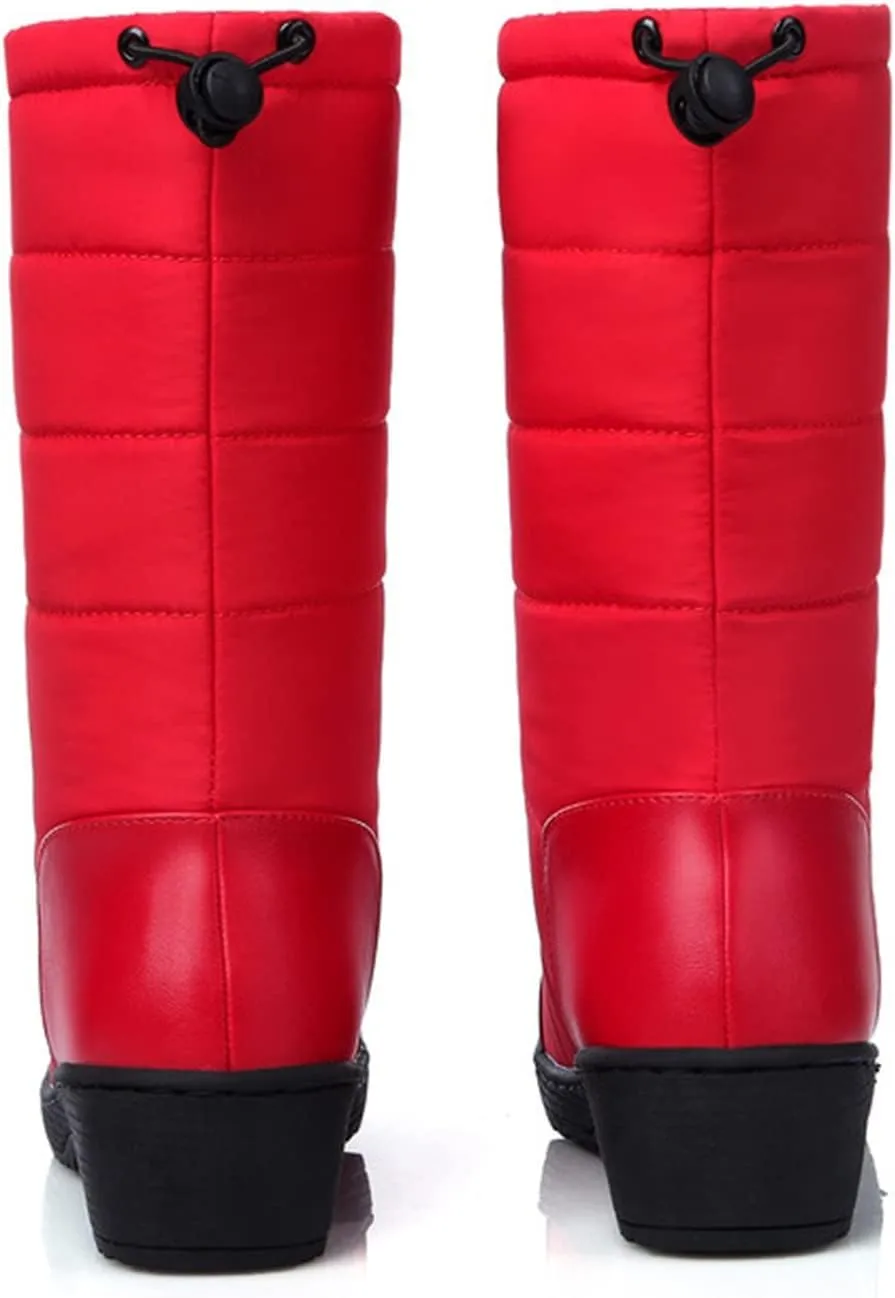 Women's Snow Boots Waterproof Insulated Winter Waterproof Boots for Women Womens Wide Width Snow Boots Mid Calf Winter Boots for Women Waterproof Snow Non Slip Botas Para El FrO De Mujeres