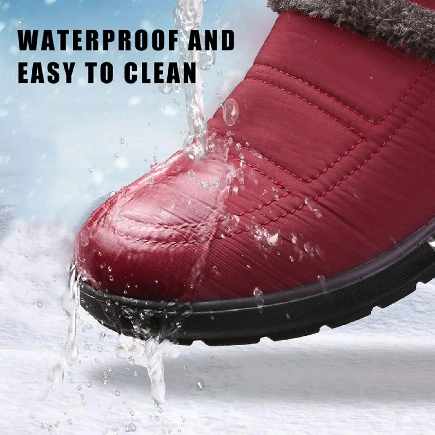 Women's Snow Boots Waterproof Snow Boots Warm Ankle Shoes Cold Weather Outdoor Work Boots Teens Winter Boots