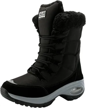 Women's Snow Boots Waterproof Winter Long Boots for Women Waterproof Snow Ankle Snow Boots Women Winter Platform Snow Boots for Snowshoeing Botas Invierno Para Mujer Pie Ancho