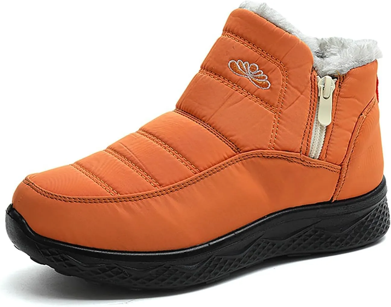 Women's Snow Boots with Heels Waterproof Slip On Boots Ladies Womens Warm Fur Lined Barefoot Shoes Grounded Footwear Hiking Rain Boots Women Mens Snow Booties