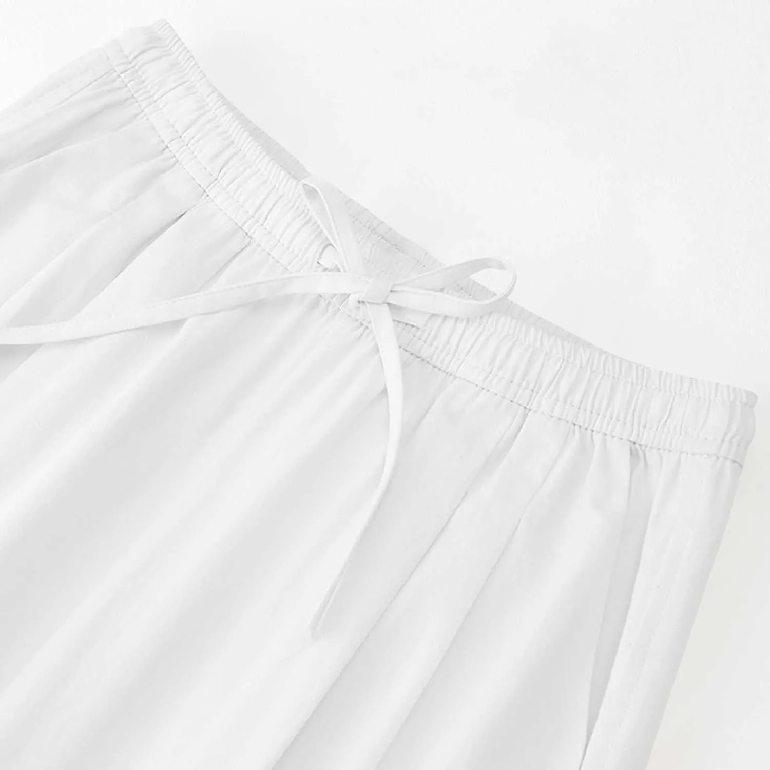 Women's Summer Harem Pants High Waisted Baggy Beach Palazzo Pants Y2K Comfy Loose Trouser Slacks with Pockets 2025
