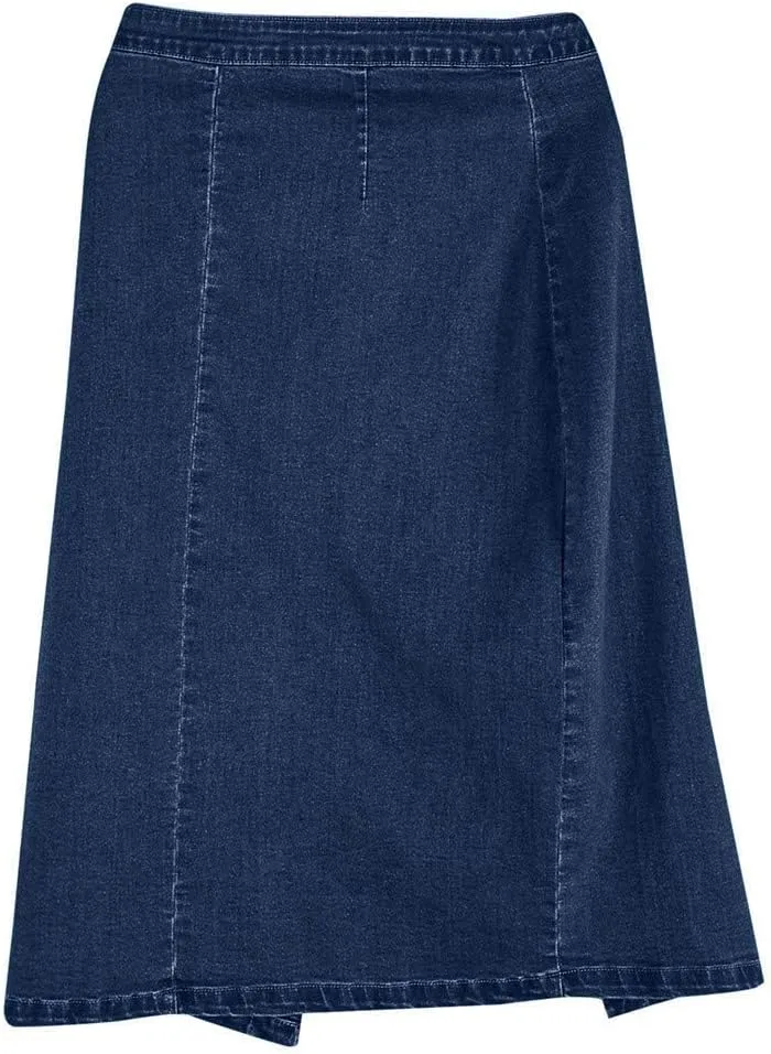 Womens Summer Pleated Tennis Skirt Women Fashion Denim Pencil Skirt High Waisted Knee Blue Denim Skirts Women