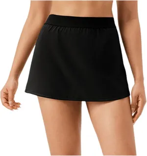 Women's Tennis Mini Skirts Elastic High Waisted Athletic Yoga Skorts Lightweight Running Workout Built in Shorts Skirt