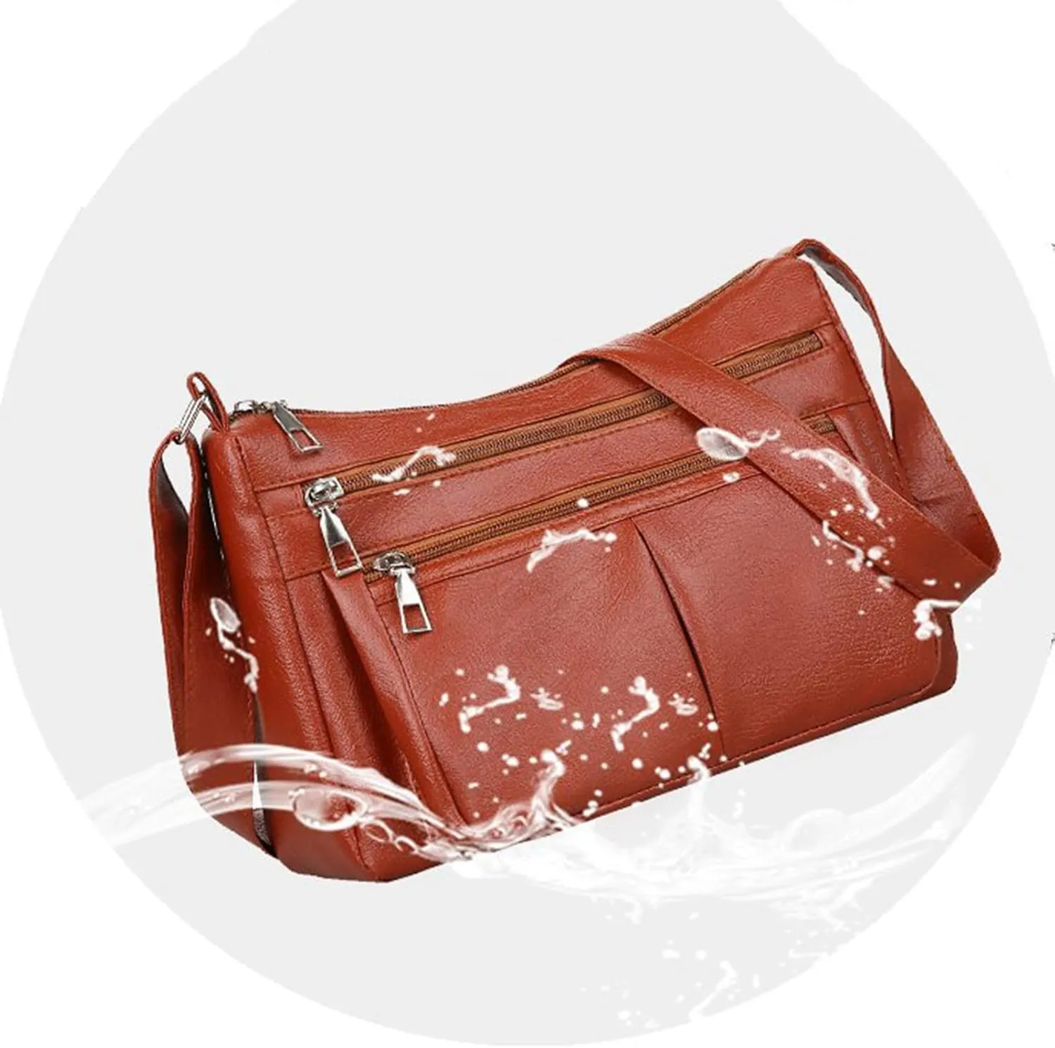 Women's Trendy Purses Vegan Leather Hobo Handbags Small Quilted Crossbody Bags for Women Womens Shoulder Purse(Red)