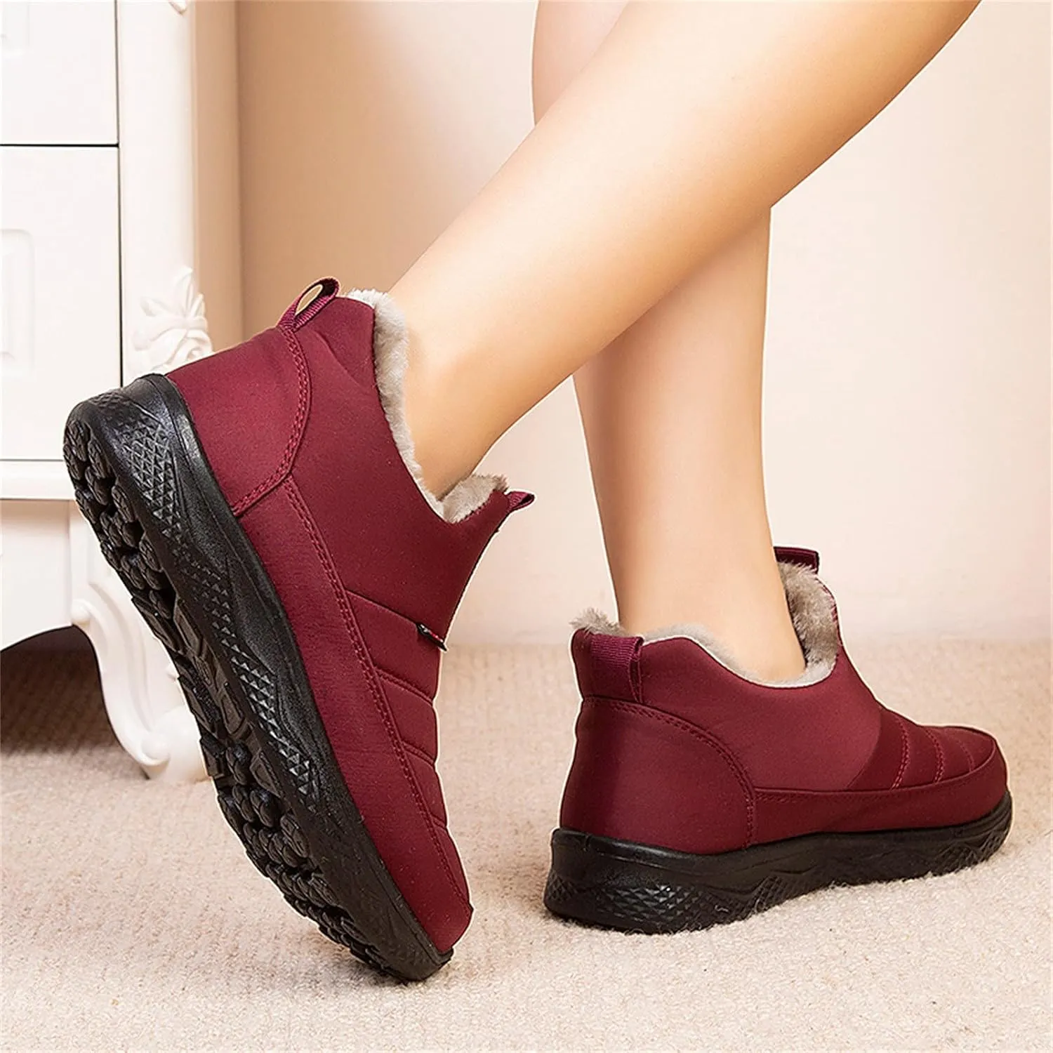 Womens Waterproof Winter Boots Wide Width Womens Winter Boots Wide Width Snow Boots for Women Wide Waterproof Womens Winter Snow Walking Shoes Botas Impermeables Para Mujer De Trabajo